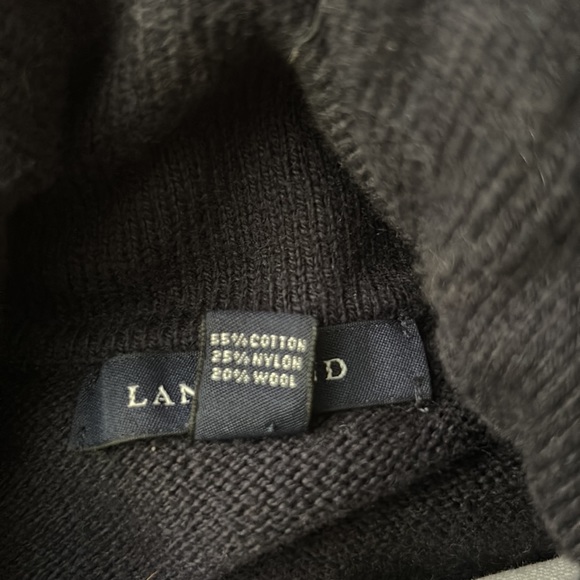 Lands End Dark Navy Blue Loose Turtleneck Sweater SZ Large - Picture 8 of 8